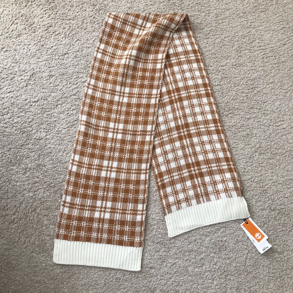 Timberland Scarf Wheat Buffalo Plaid One Size NWT